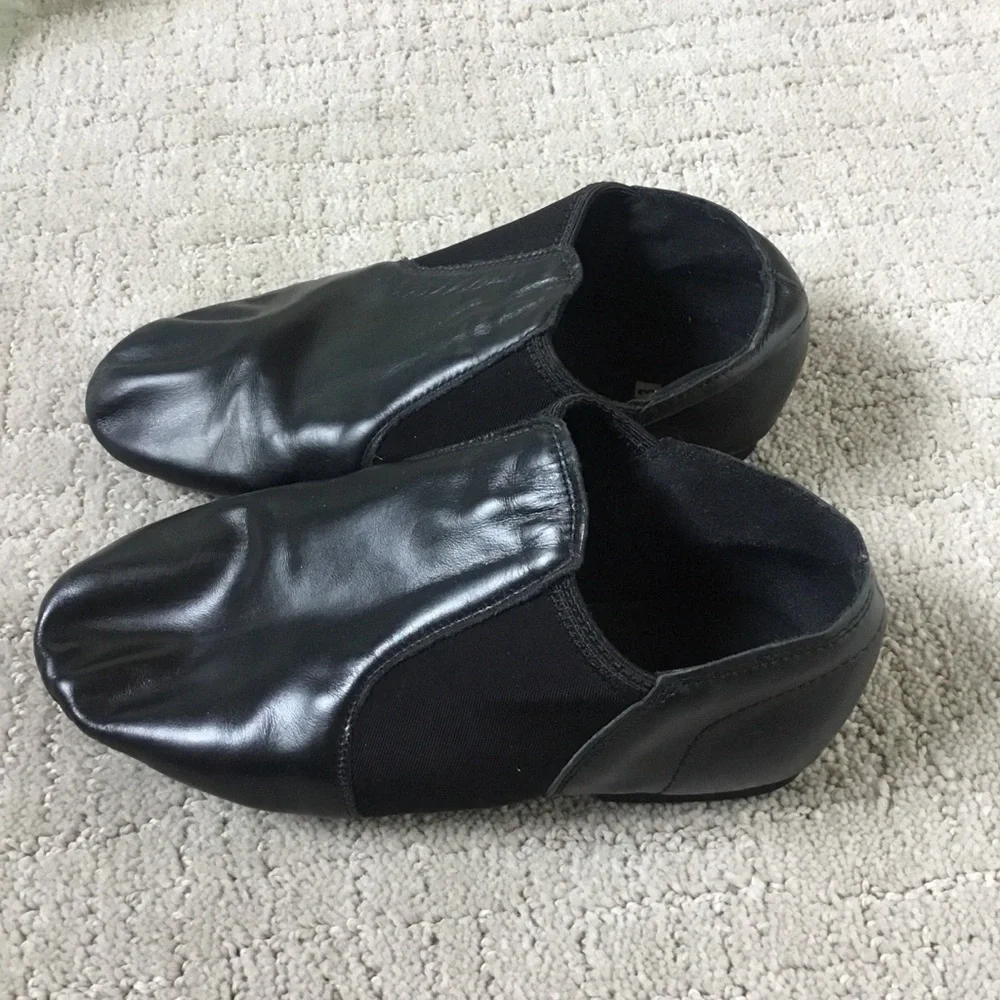Kids Black Slip-On Dance Shoes